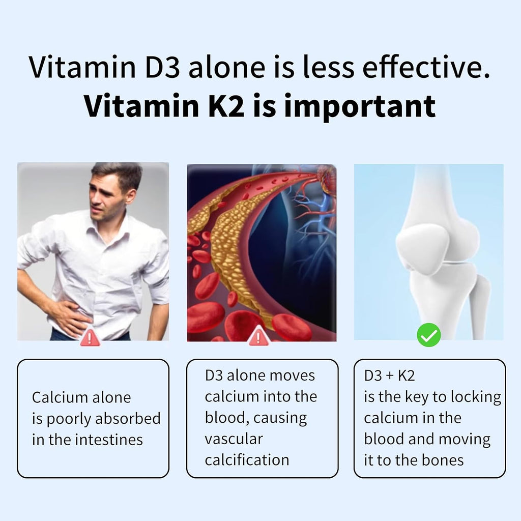 YOUTHVITA Vitamina D3 y K2 con Aceite de Coco - 10000 UI D3 + 200 mcg K2, 90 Cápsulas Blandas