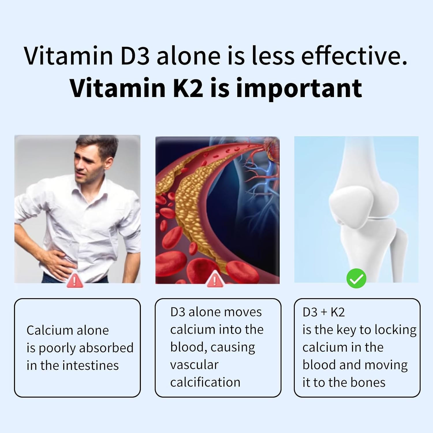 YOUTHVITA Vitamina D3 y K2 con Aceite de Coco - 10000 UI D3 + 200 mcg K2, 90 Cápsulas Blandas