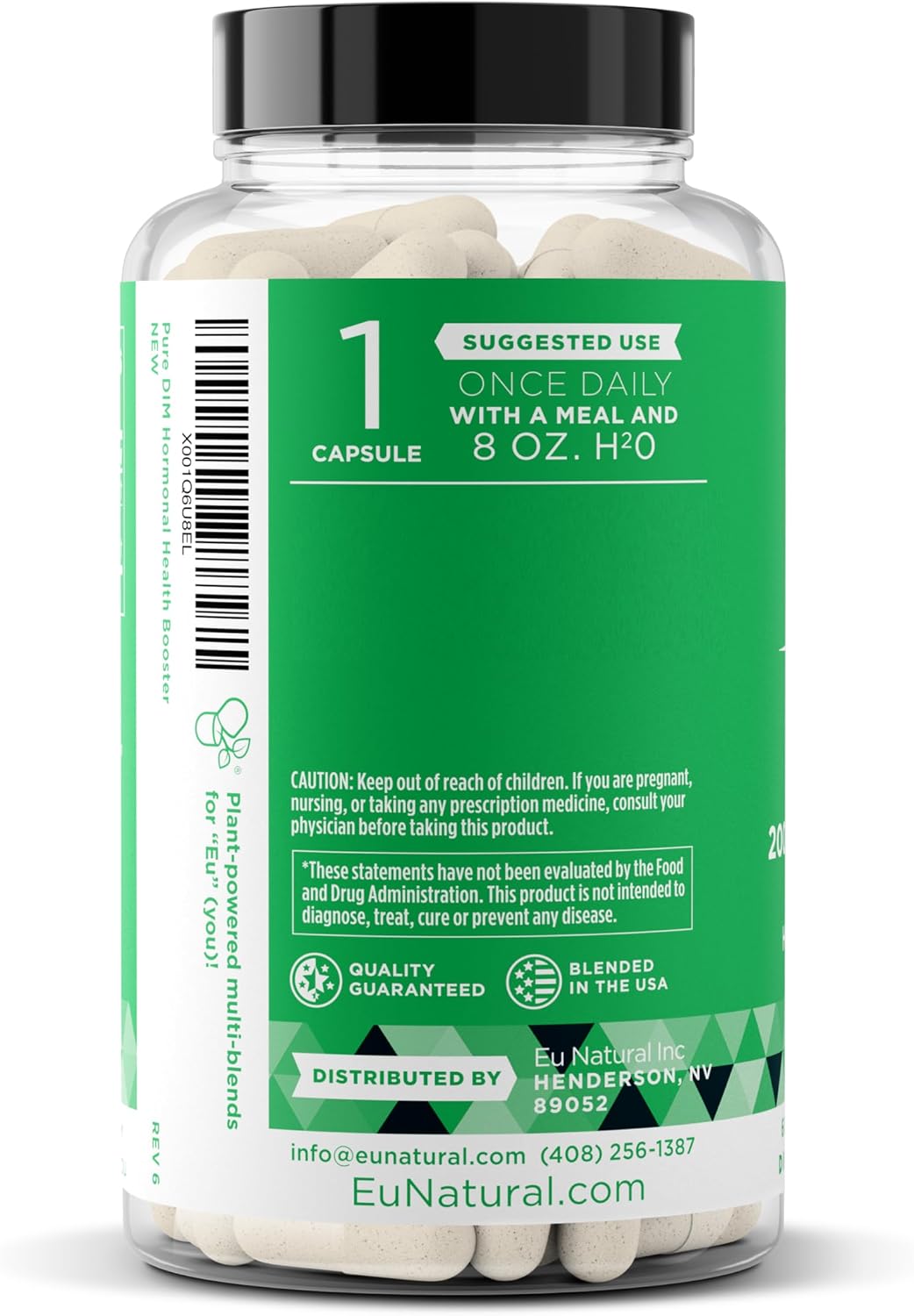 DIM 200 mg Puro con BioPerina – Suplemento para el Equilibrio Hormonal – 60 Cápsulas Veganas