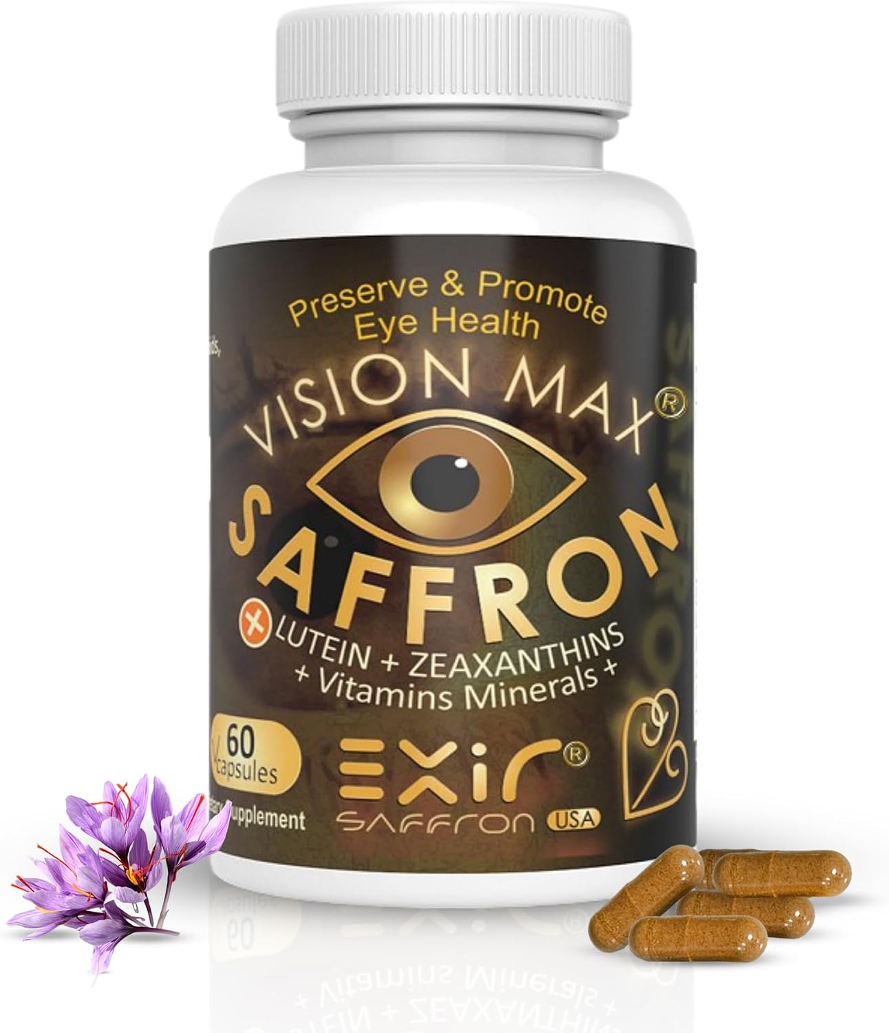 EXIR Vitaminas para los Ojos – Suplemento Nutricional para la Salud Visual, 60 Cápsulas