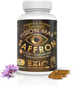 Vision Max - Suplemento de Vitaminas para la Vista con Azafrán, Luteína, Semilla de Uva y Minerales, 60 Cápsulas