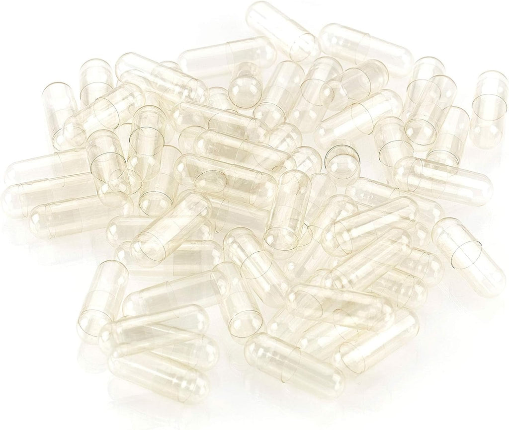 Cápsulas Vacías Tamaño 1 - Pullulan Vegano - 120 Unidades - Cápsulas Vegetales para Suplementos DIY