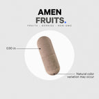 Amen Fruits, Suplemento Diario de Vitaminas con Más de 20 Extractos de Frutas Enteras - Multivitamínico Natural, Bayas, Antioxidantes, Polifenoles y Flavonoides - No-GMO - 90 Cápsulas