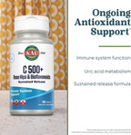 KAL C 500+ Comprimidos de Liberación Prolongada - Vitamina C con Escaramujo y Bioflavonoides