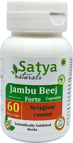 Jambu Beej Forte Cápsulas 500 mg · 60 cáps. vegetales (2 frascos) – Extracto de Jamun (Syzygium Cumini) 10:1 – Suplemento herbal ayurvédico