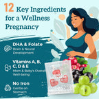 Quorinthiumax Gominolas Prenatales Sin Azúcar con DHA y Probióticos - 180 uds (2 Envases)
