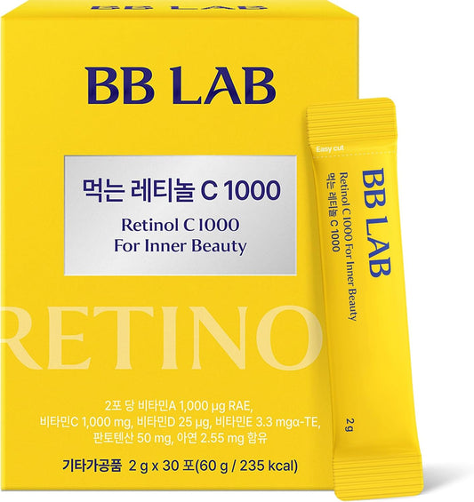 BB LAB Retinol C 1000 – Mezcla en polvo con vitamina C, retinol, vitamina E, B5 y zinc para una piel radiante