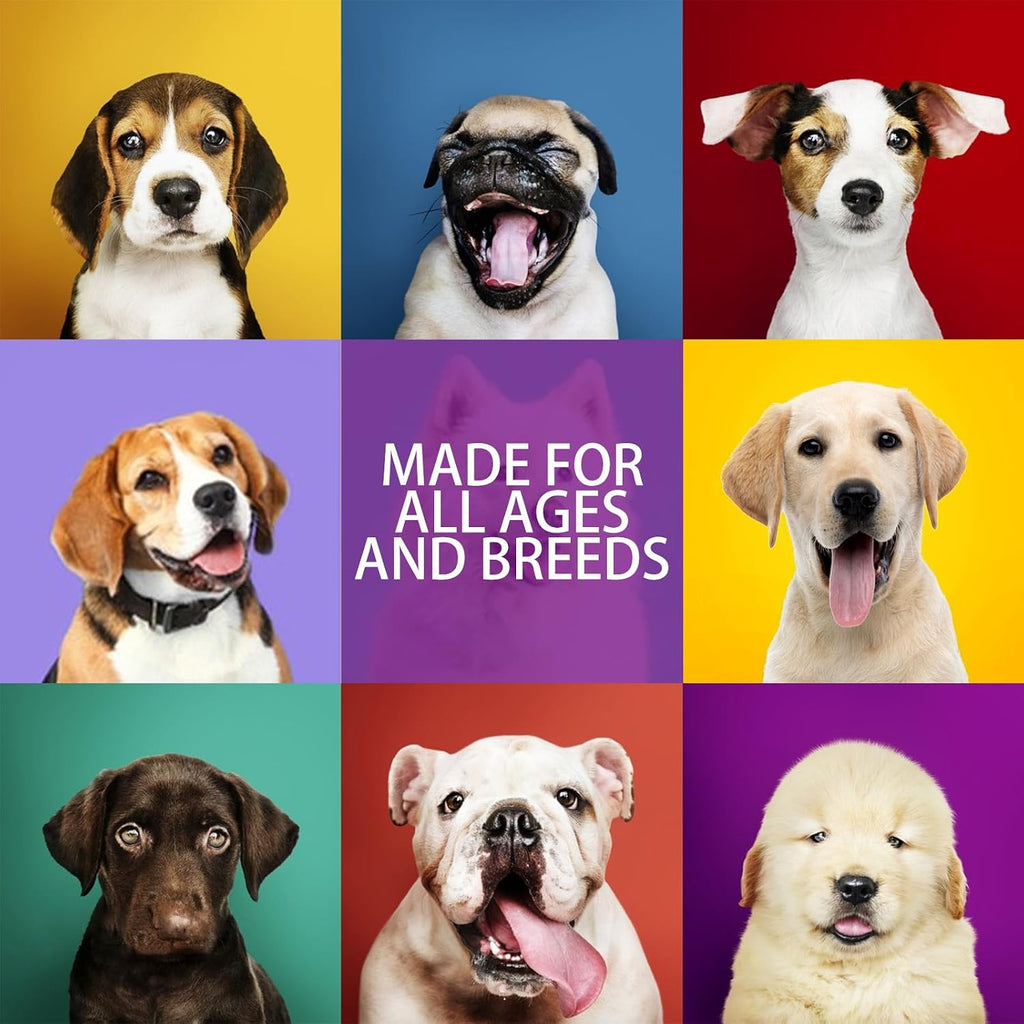 Probióticos Masticables para Perros - Promueve Digestión y Pelaje - Suplemento de Fibra Natural - 120 Comprimidos Sabor Pato