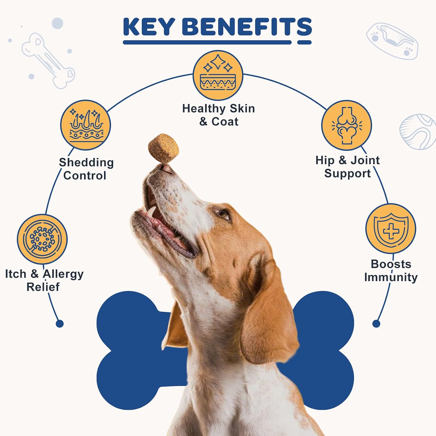 ZEBORA Aceite de Salmón para Perros – Snacks Blandos con Omega 3 6 9, EPA, DHA, Vitaminas C y E – Apoyo para Piel y Pelaje – 120 Unidades