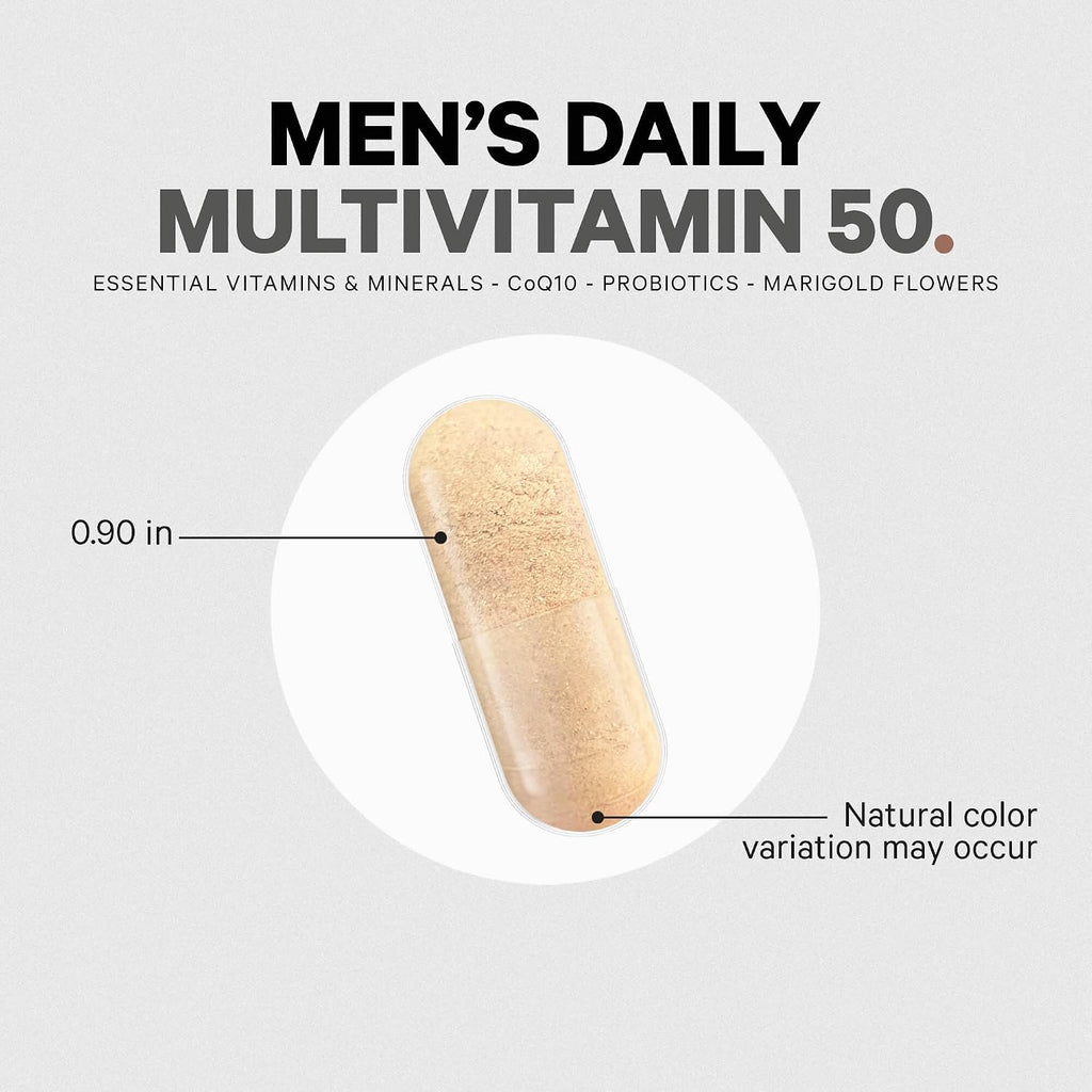 Codeage Men's Multivitamin 50 - Multivitamínico para Hombres Mayores de 50 - 30 Cápsulas Veganas