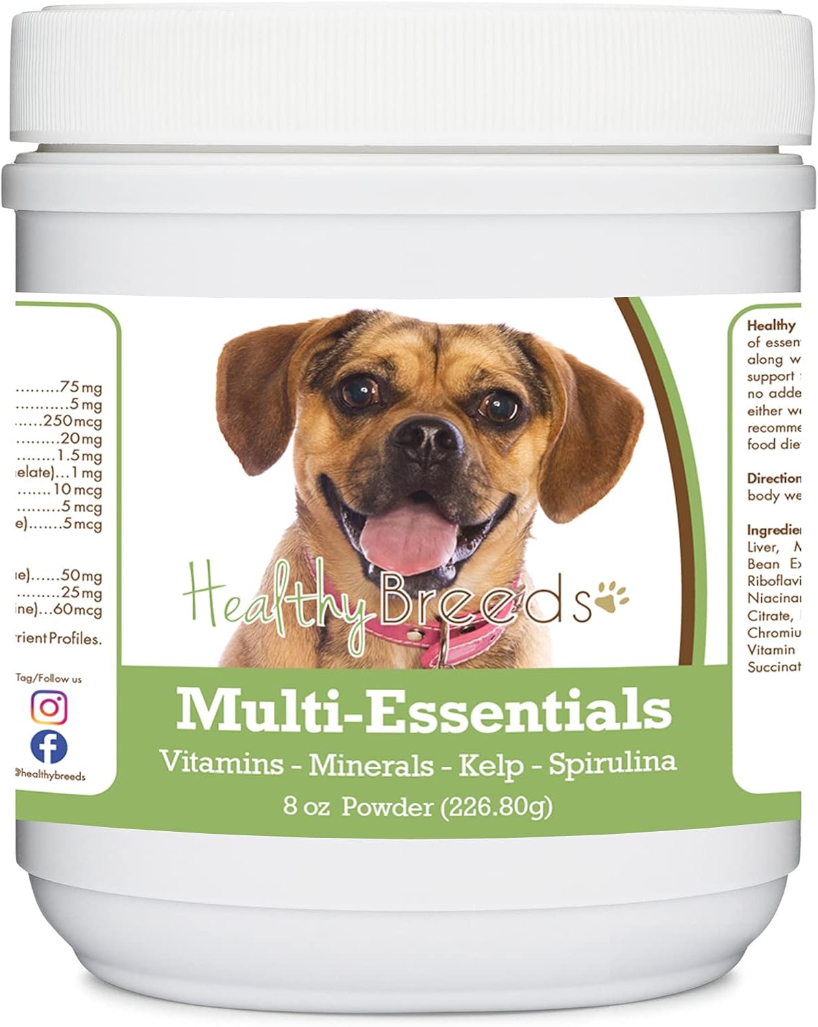 Healthy Breeds Puggle Multi-Essentials Powder for Dogs - an Ideal Supplement of Vitamins, Minerals & Antioxidants for Your Dog - 8 oz
