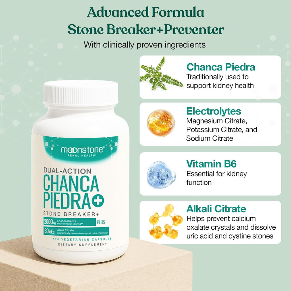 Chanca Piedra Stone Breaker - Complemento para el Apoyo Renal y Urinario (120 Cápsulas Veganas)