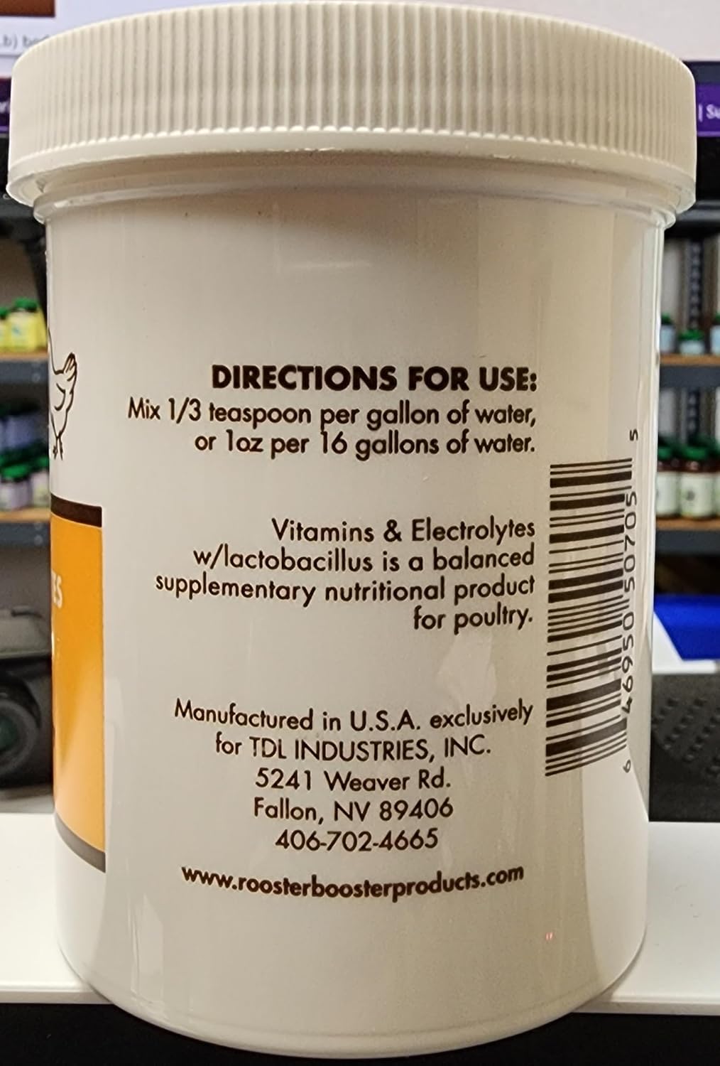 Rooster Booster Vitaminas y Electrolitos con Lactobacillus, Natural, 227 g