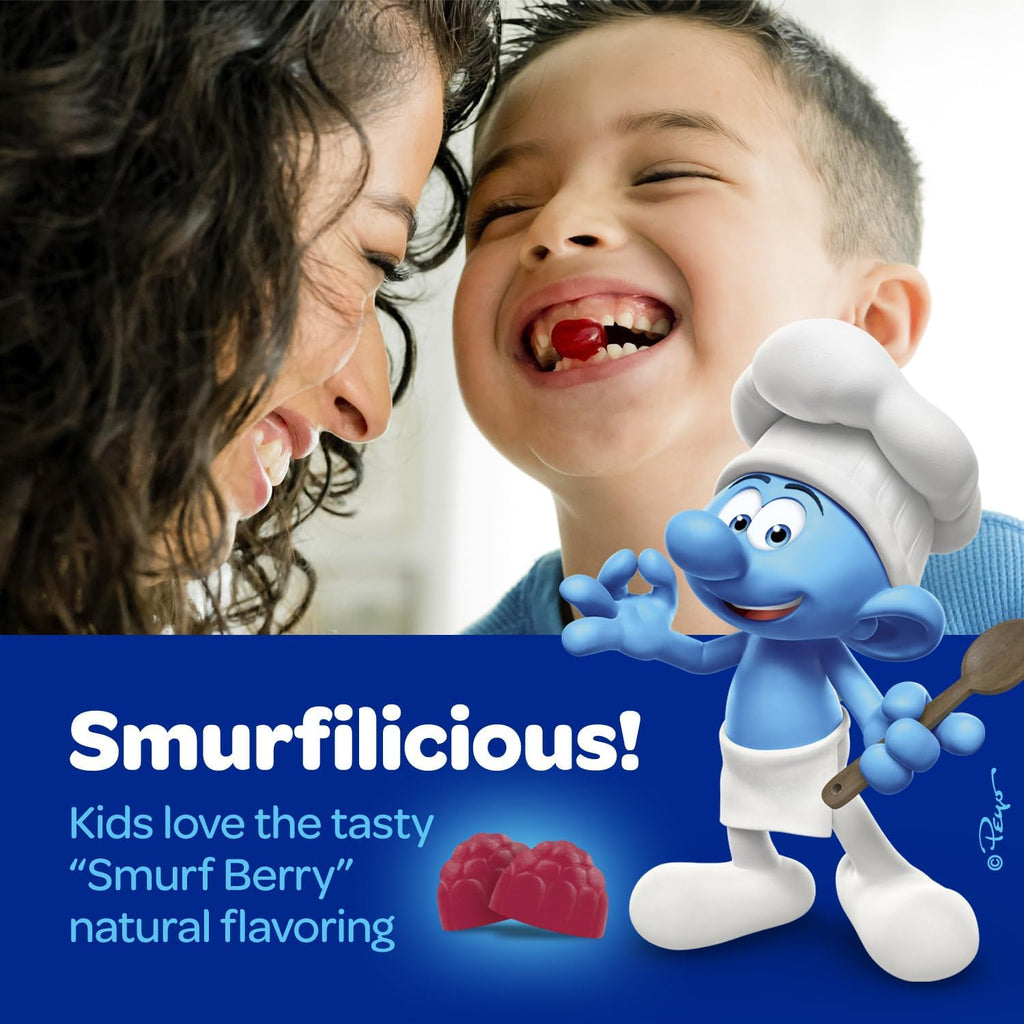 Smurfs Kids Calm Gummies – Gominolas Calmantes para Niños con Melisa y L-Teanina