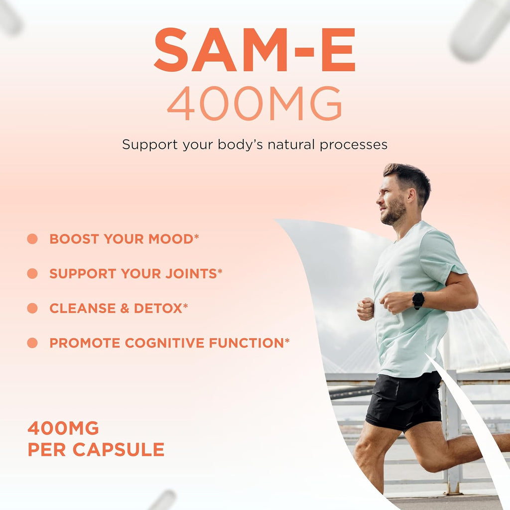 Clear Formulas Bioactive SAM-e 400mg - Alta concentración, forma S,S activa (120 cápsulas)