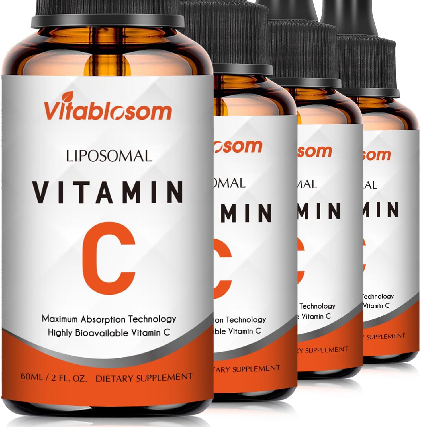 Vitablosom Vitamina C Liposomal 2000mg Líquido para Adultos, Alta Absorción, 60ml (10 Botellas)
