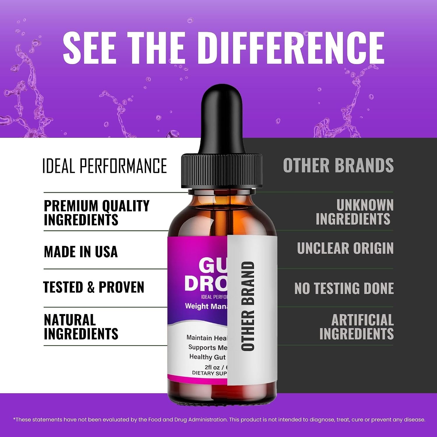 Gut Drops - Complemento Alimenticio Líquido Natural, Máxima Potencia (1 Envase)