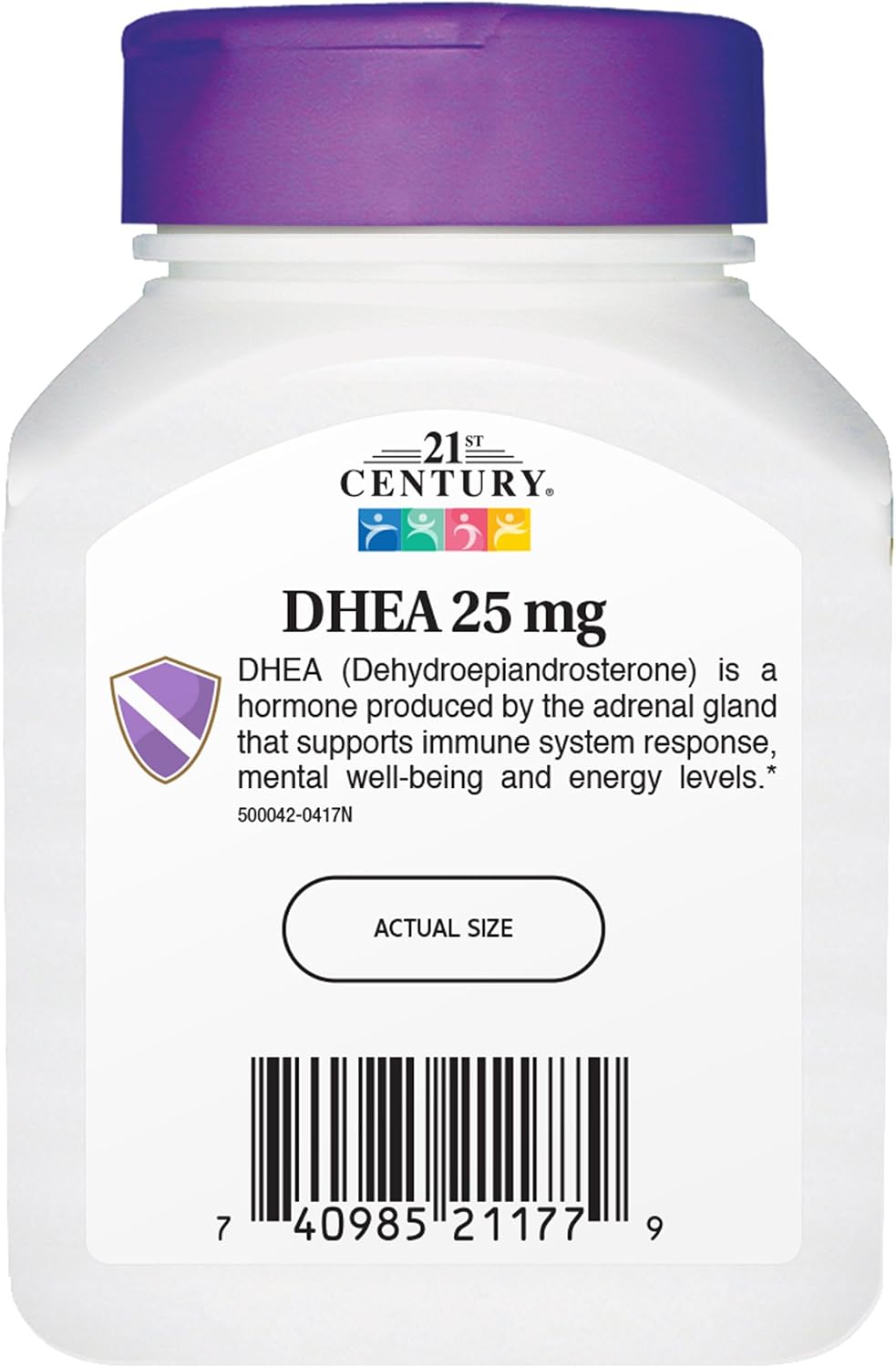 21st Century DHEA 25 mg Cápsulas, 90 Cápsulas (Paquete de 2)