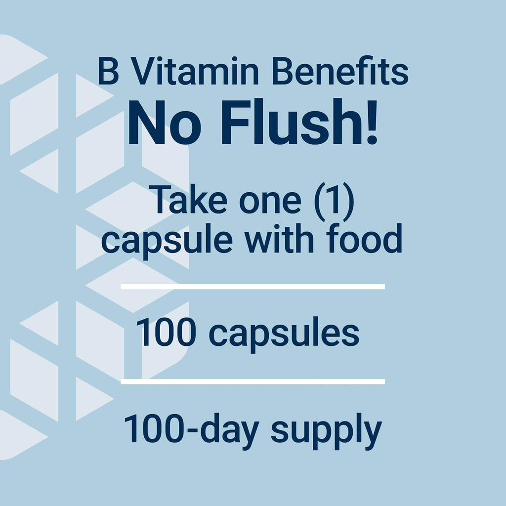 Life Extension No Flush Niacin - Vitamina B3 sin Rubor, 100 Cápsulas