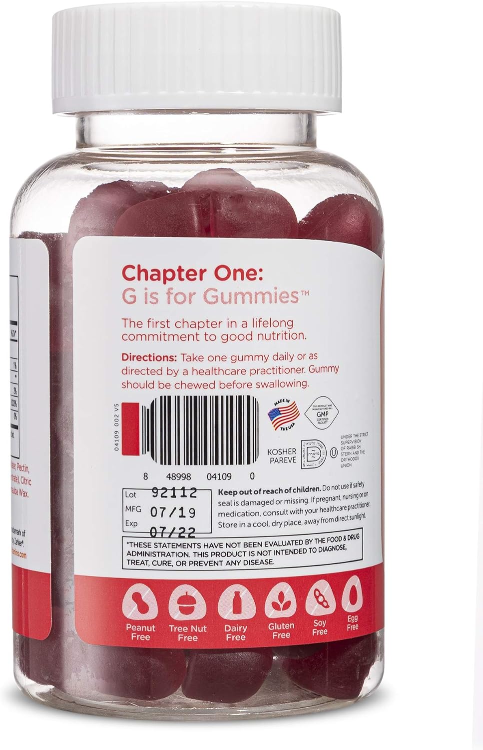 Zahler Chapter One Gominolas de Biotina para Cabello, Piel y Uñas, Biotina Fortificante, Certificado Kosher, 60 Gominolas Saborizadas