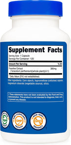 Nutricost Cápsulas de Tanaceto 380mg, 120 Cápsulas Vegetarianas