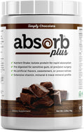 Absorb Plus Isolate Protein - Suplemento Nutricional para la Salud Digestiva, 2.2 lbs, Sabor Simply Chocolate
