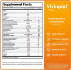 Vivioptal Multi, 90 Cápsulas Blandas (Suministro para 1 Año), Multivitamínico y Multimineral, Sin Gluten, Fórmula Alemana
