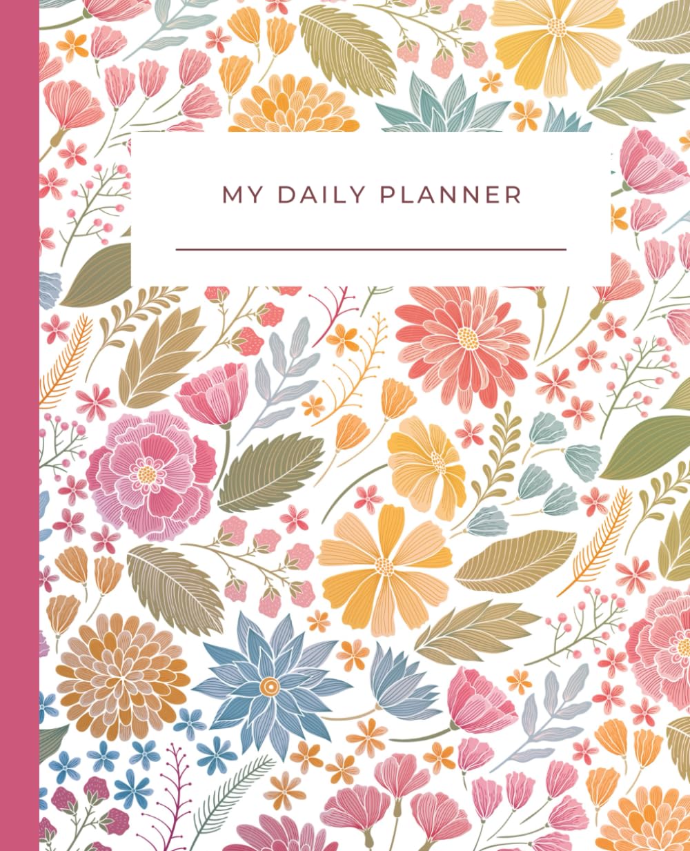 Planificador Diario Sin Fecha para Cáncer de Mama con Horario: Cuaderno 19x23.5 cm, 90 Páginas