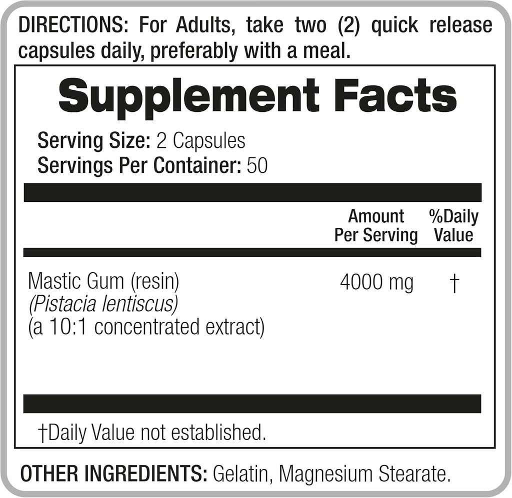 Lab - Mastic Gum - 100 Cápsulas - FITO MEDIC'S