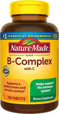 Nature Made Super B Complex con Vitamina C y Ácido Fólico, 250 Comprimidos