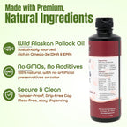 Life Line Pet Nutrition Aceite de Salmón y Abadejo Salvaje de Alaska - Suplemento Omega 3 para Perros y Gatos en Todas las Etapas de Vida, 488 ml