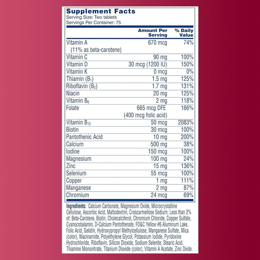 Multivitamínico One A Day Proactive 65 Plus, 150 tabletas