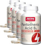 Jarrow Formulas Ácido Pantoténico B5 500 mg, 100 Cápsulas Vegetales