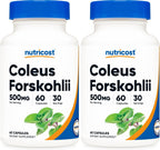 Nutricost Coleus Forskohlii 500mg, 60 Capsules - Maximum Strength Formula