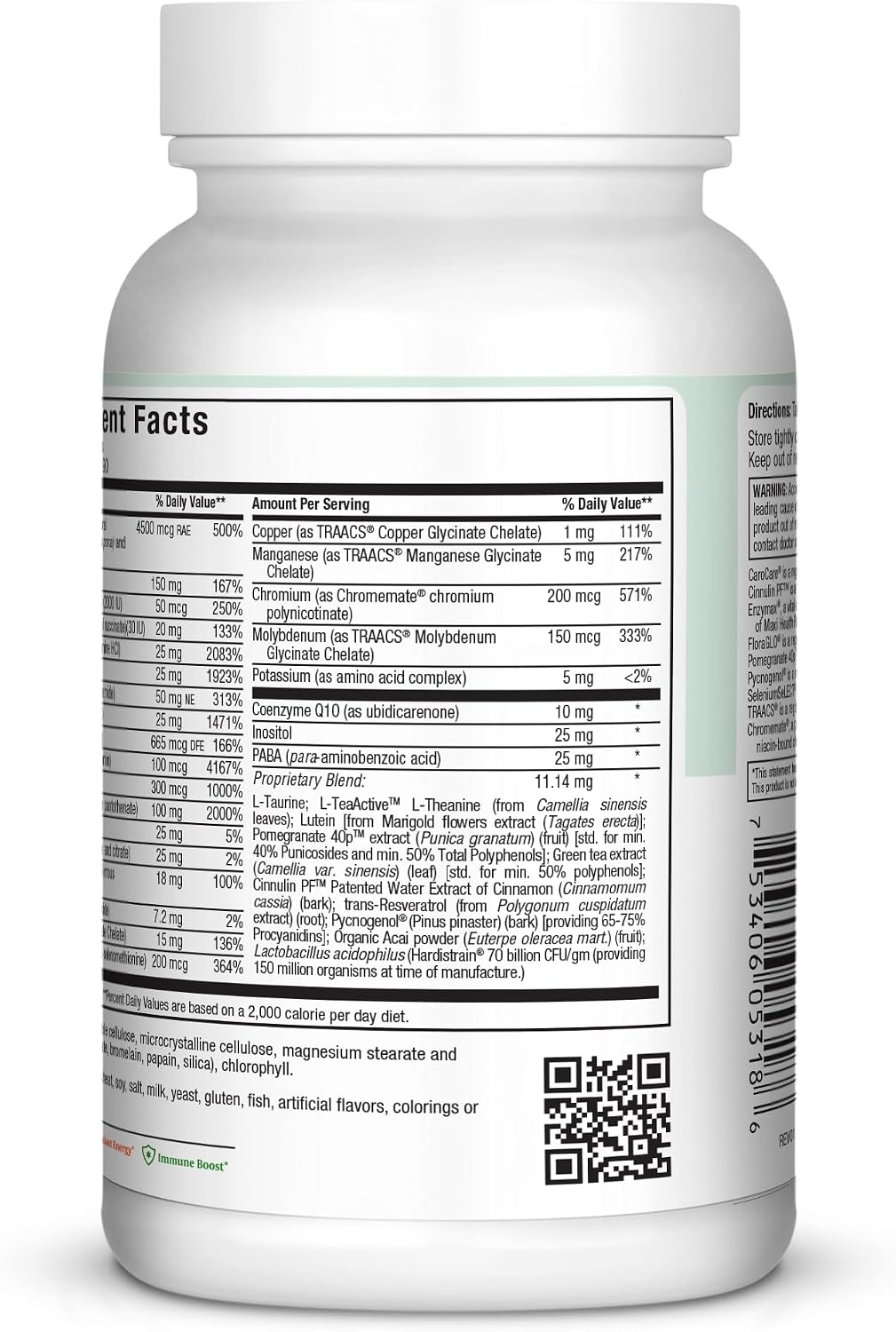Maxi Health Multivitaminas para Hombres y Mujeres – Complejo Multivitamínico Diario – Vegano y Kosher – 180 Cápsulas
