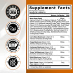 Vitamax MycoBoost Mezcla de Hongos: Melena de León, Cola de Pavo, Chaga, Reishi, Cordyceps, Shiitake y más