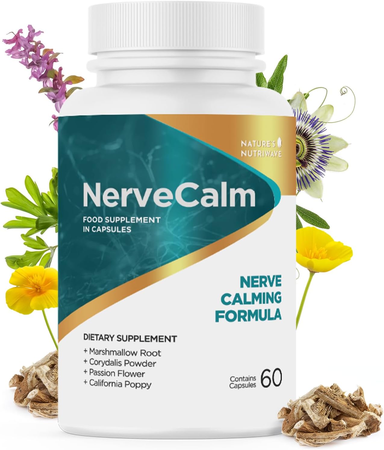 NerveCalm – Cápsulas de Pasiflora y Higo Chumbo – 30 Unidades (1 Mes de Suministro)