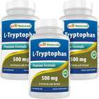 Best Naturals L-Triptófano 500 mg, 120 Cápsulas (Pack de 3)