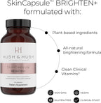 Hush & Hush Brighten+ Suplemento de Vitamina C para Piel Radiante, 60 Cápsulas