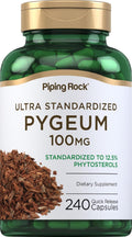 Piping Rock Pygeum Africanum 100 mg | 240 Cápsulas | Extracto Estandarizado