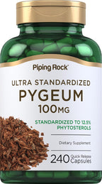 Piping Rock Pygeum Africanum 100 mg | 240 Cápsulas | Extracto Estandarizado