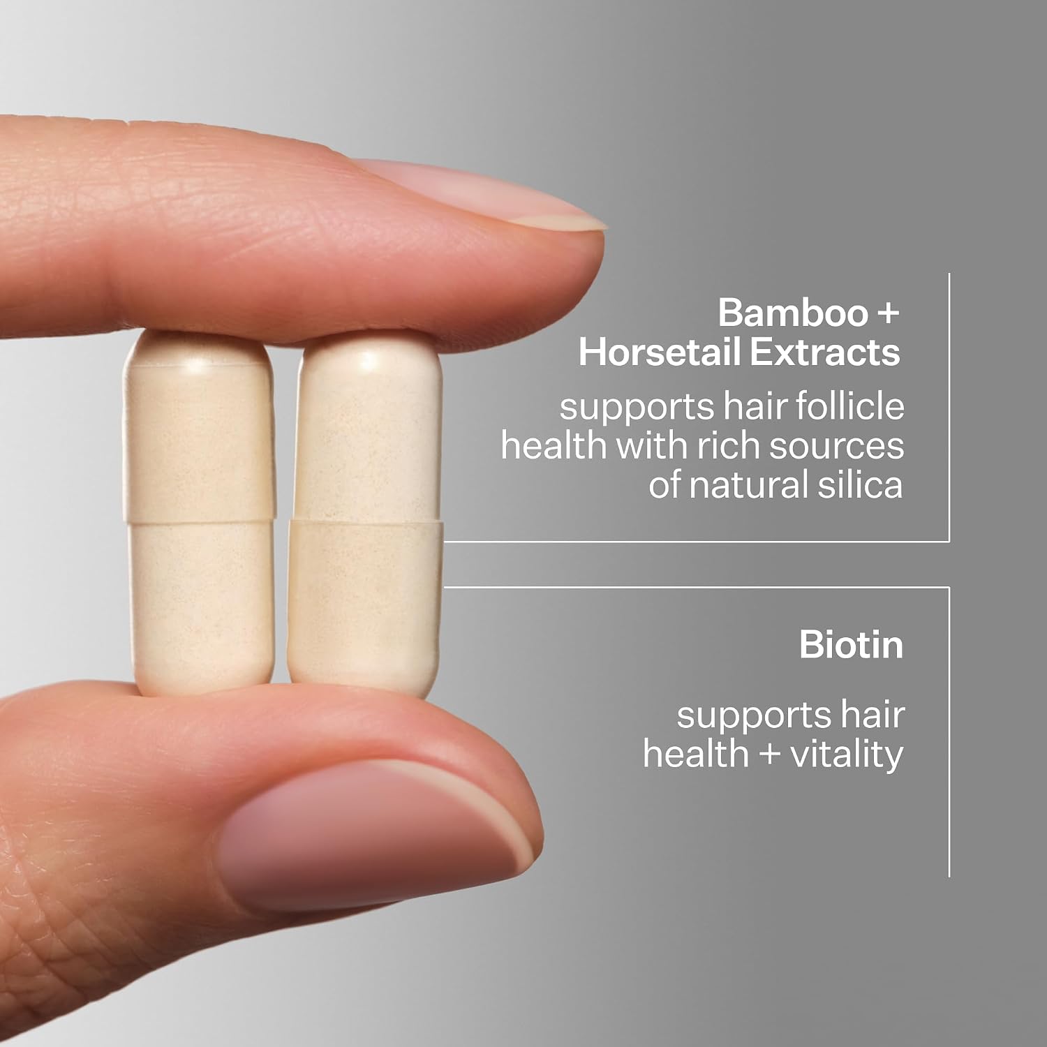 ACT+ ACRE Thick + Full Hair Capsules | Cápsulas para Cabello Más Grueso y Fuerte | Bambú, Cola de Caballo, Biotina, Vitamina C | Fortalece Raíces, Vegano, Sin Gluten, con Esencia de Menta | 60 Cápsulas
