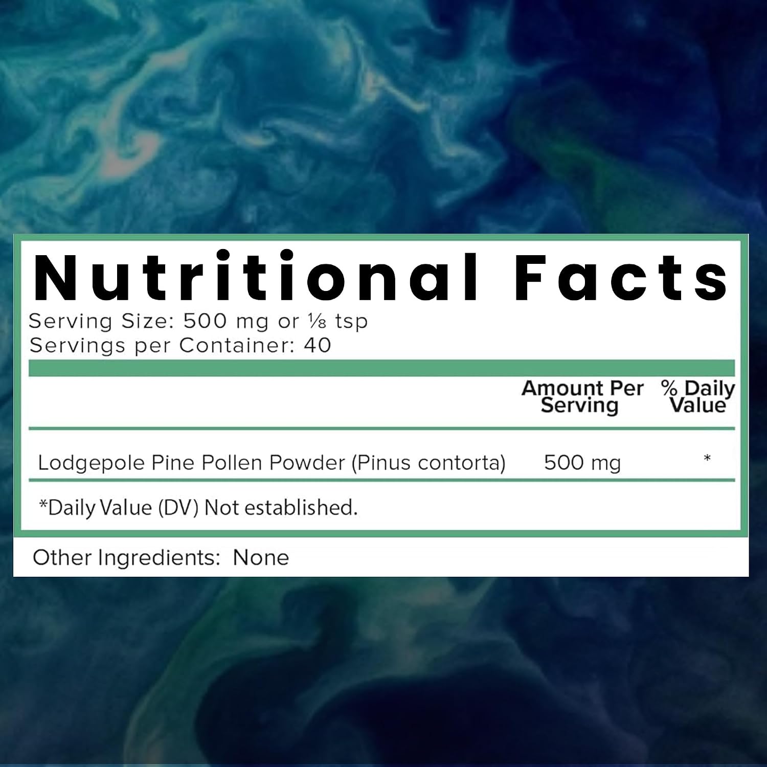 Holistic Bin Polen de Pino Orgánico en Polvo - Grado Farmacéutico, 20 g