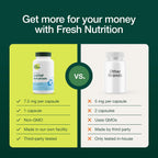 Fresh Nutrition L-Metilfolato 7,5 mg – 60 Cápsulas Veganas – Forma Activa de Ácido Fólico