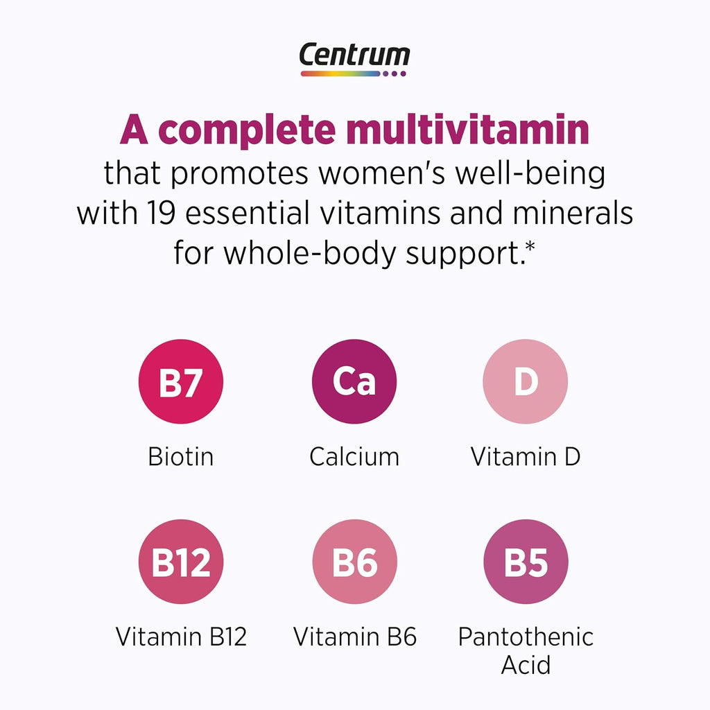 Centrum Menopausia Apoyo Sofocos Multivitamínico Completo con geniVida, 30 Comprimidos