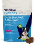 Vetnique Glandex Probióticos Masticables para Perros - 5 Cepas, Prebióticos y Enzimas Digestivas - Salud Intestinal e Inmunológica - 30 Masticables