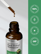 Horbäach Black Walnut Hull and Wormwood Extract Tincture – 2 fl oz – Alcohol Free Liquid – Vegetarian, Non-GMO & Gluten Free Supplement
