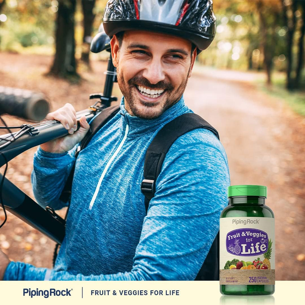Piping Rock Suplemento de Frutas y Verduras - 250 Cápsulas - Superfood Vegetal, Sin OMG, Sin Gluten