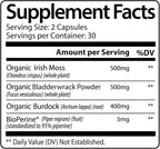 Alex Jones Ultimate Seamoss Capsules – Suplemento Vegano de Algas Marinas con Bladderwrack y Raíz de Bardana – Apoyo Inmunológico, Energía – 60 Cápsulas