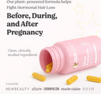 HAIRtamin MOM Vitaminas Prenatales y Postnatales Veganas con Biotina, Zinc y Hierro (Pack de 3, 90 Cápsulas)